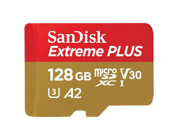 Sandisk Extreme Plus microSD mälukaart + adapter (128GB)